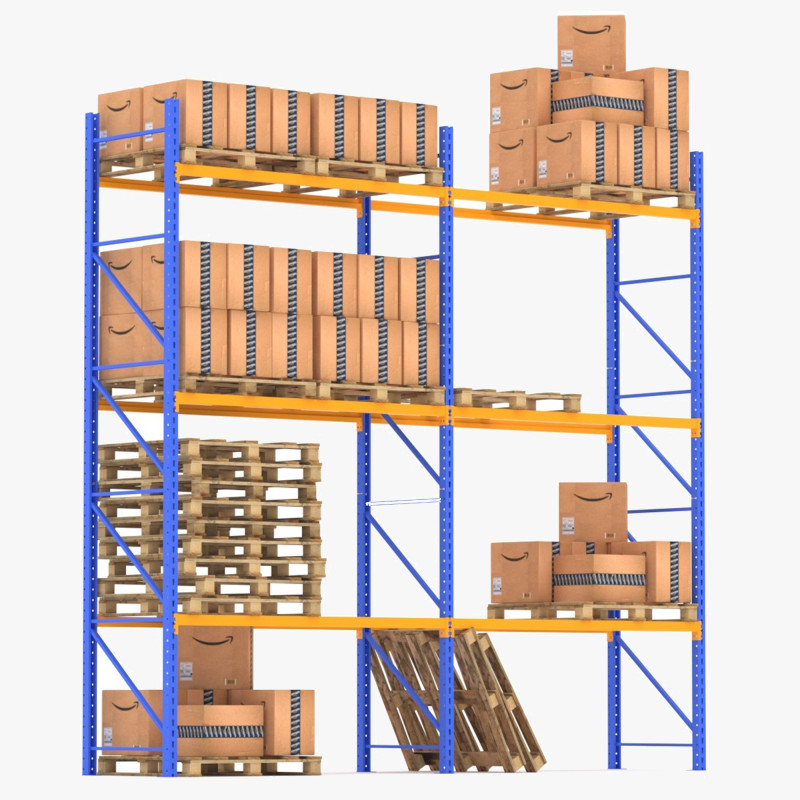 Складская стойка Amazon 3D Модель .c4d .max .obj .3ds .fbx .stl .blend 