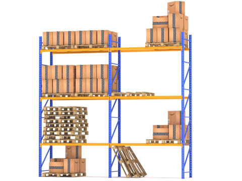 Складская стойка Amazon 3D Модель
