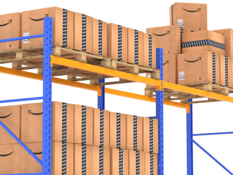 Складская стойка Amazon 3D Модель