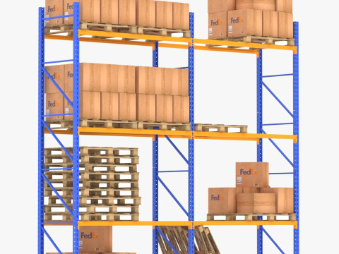 Fedex magazijnrek 3D Model