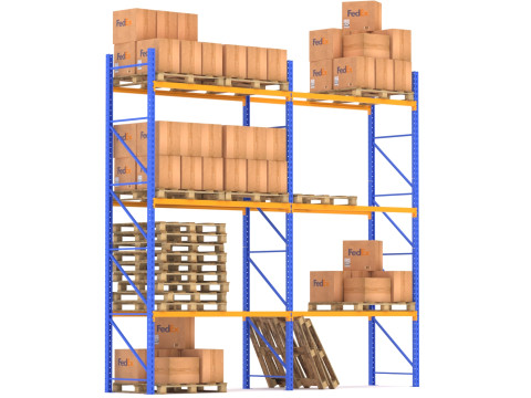 Складська стійка Fedex 3D Модель