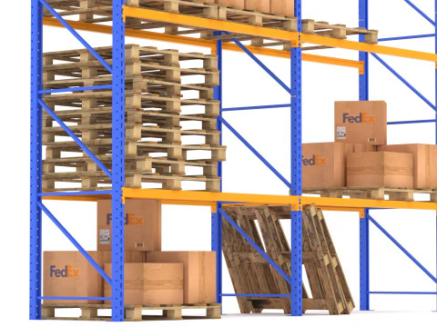 페덱스 창고 랙 3D 모델