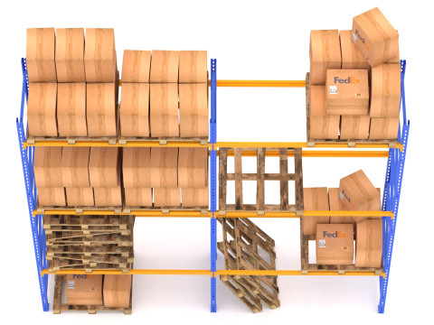 Складська стійка Fedex 3D Модель