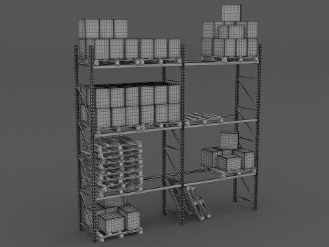 Складська стійка Fedex 3D Модель