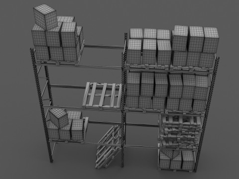 Складська стійка Fedex 3D Модель