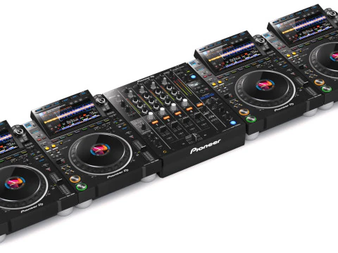 DJ Set 3 DJM0750 MK2 и CDJ 3000 Nexus Pioneer 3D Модель