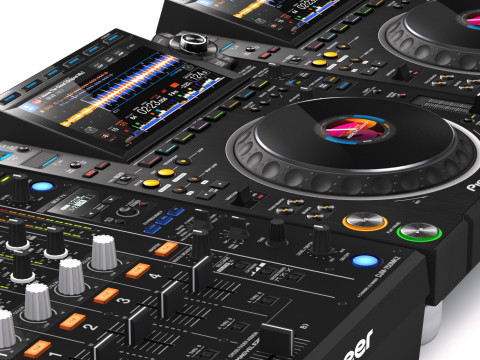 Pioneer DJ Set 3 DJM0750 MK2 y CDJ 3000 Nexus Modelo 3D