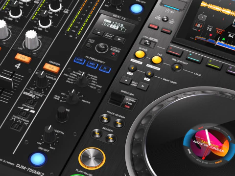 DJ Set 3 DJM0750 MK2 и CDJ 3000 Nexus Pioneer 3D Модель