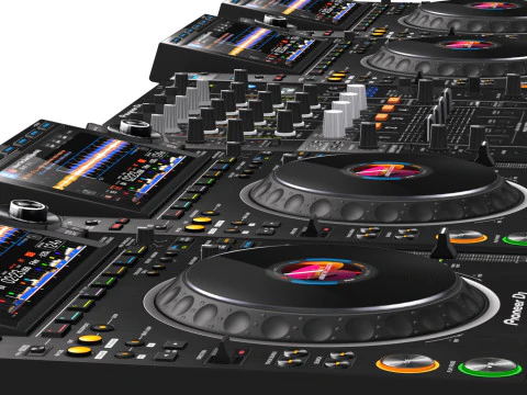 DJ Set 3 DJM0750 MK2 и CDJ 3000 Nexus Pioneer 3D Модель