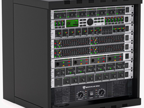 Estante de estudio de audio Modelo 3D