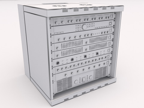 오디오 스튜디오 랙 3D 모델