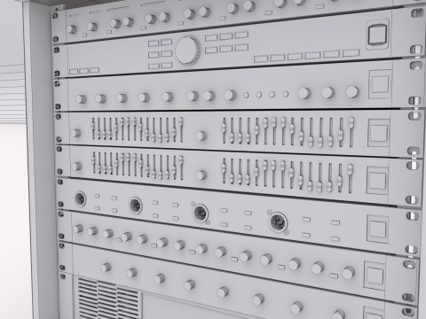 오디오 스튜디오 랙 3D 모델