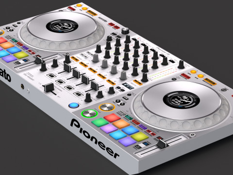 Pioneer ddj-1000srt Putih Model 3D