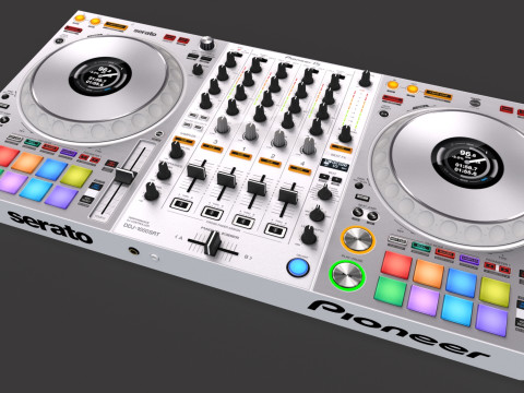 Pioneer ddj-1000srt Putih Model 3D