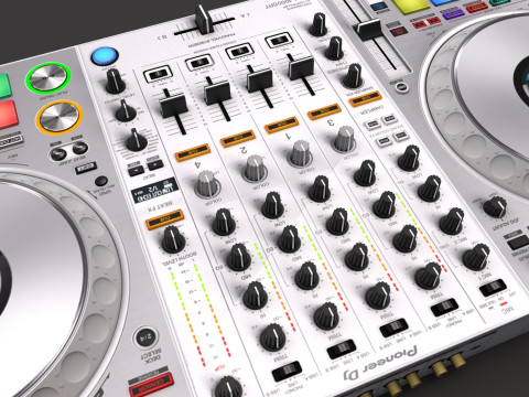 Pioneer ddj-1000srt Putih Model 3D