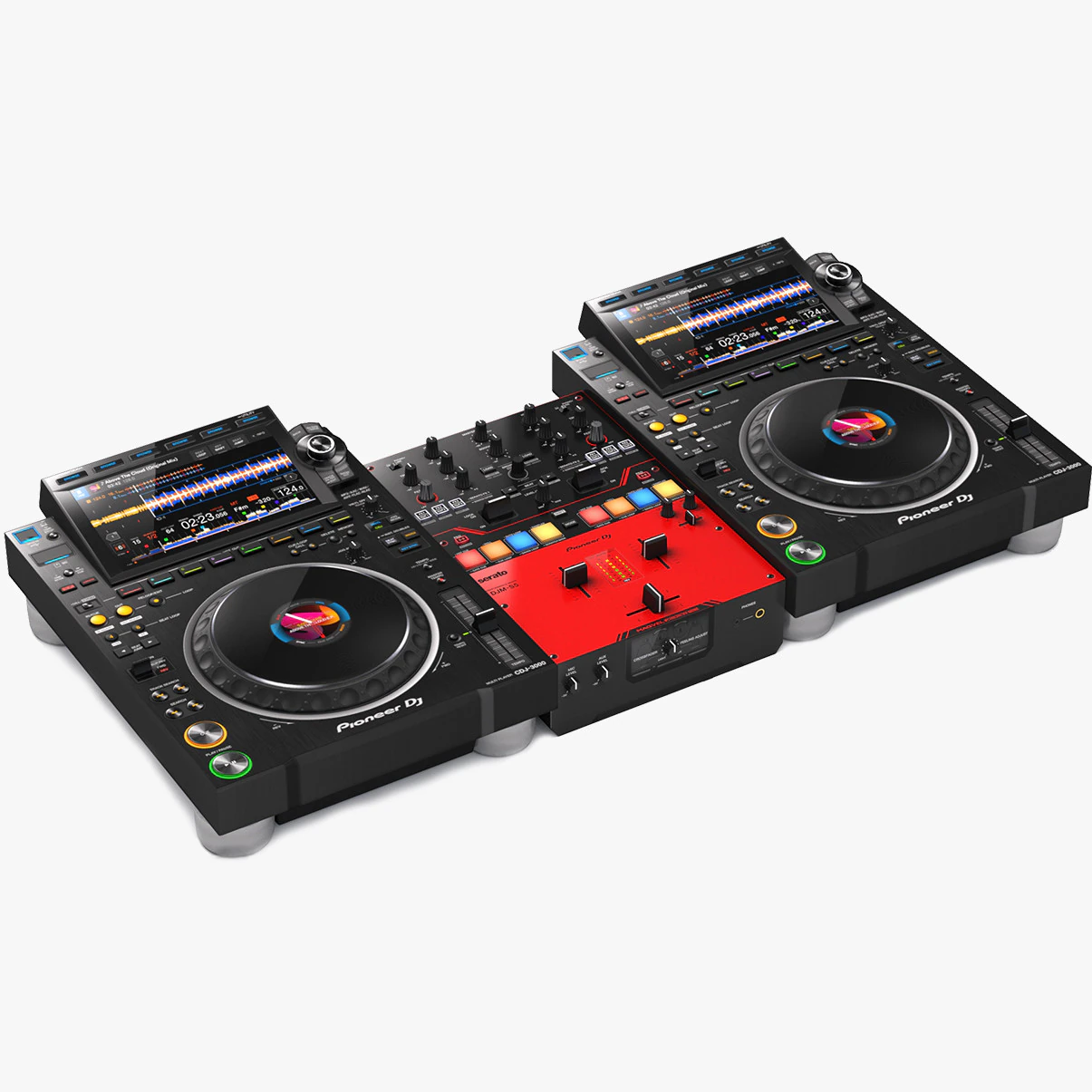 DJ Set 4 DJM-S5 и CDJ 3000 Nexus Pioneer 3D Модель .c4d .max .obj .3ds .fbx .stl .blend 