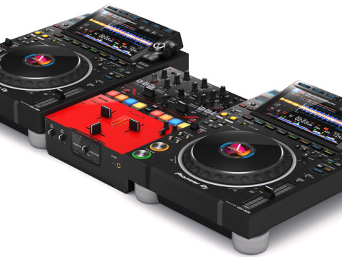 पायनियर डीजे सेट 4 डीजेएम-एस5 और सीडीजे 3000 नेक्सस 3D मॉडल