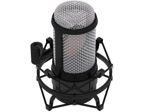 Microphone Studio with Stand 3D Model