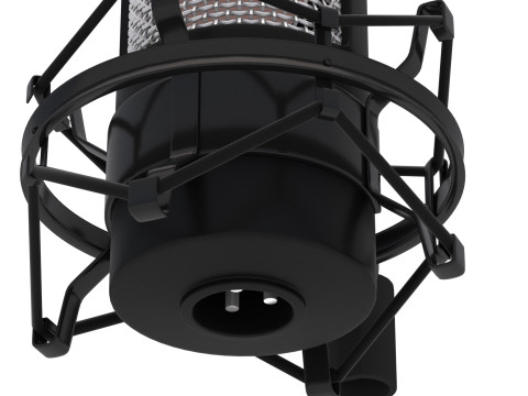 स्टैंड के साथ माइक्रोफोन स्टूडियो 3D मॉडल