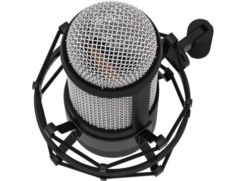 Microphone Studio with Stand 3D Model