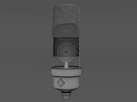 Neumann TLM 49 Microphone 3D Model