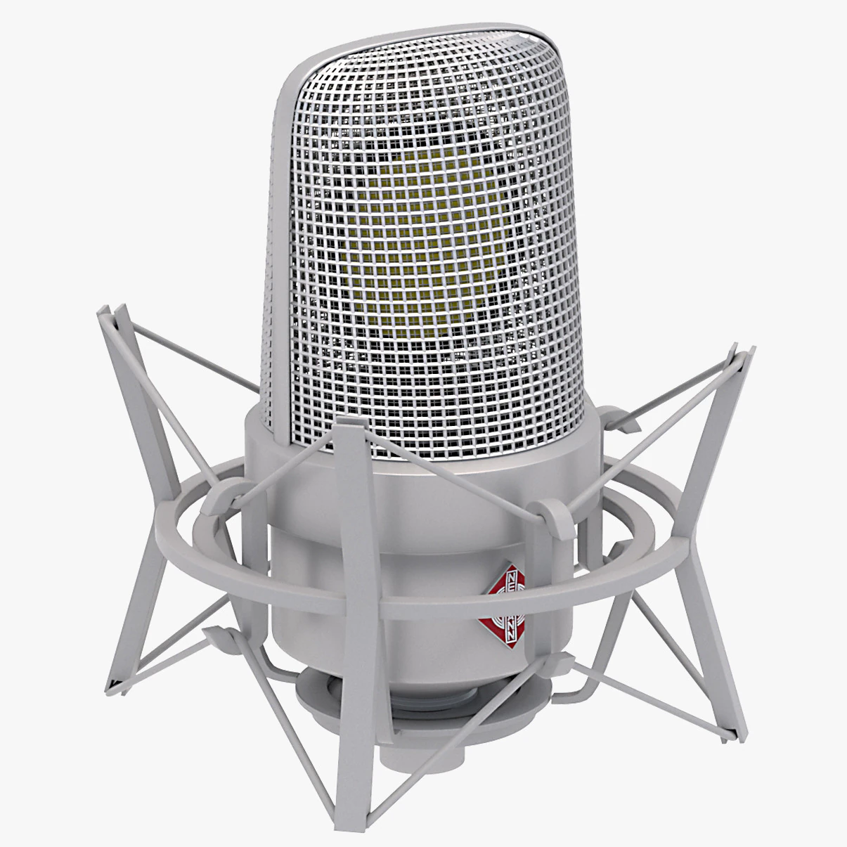 Neumann TLM 49 Microphone with Stand 3D Model .c4d .max .obj .3ds .fbx .stl .blend 
