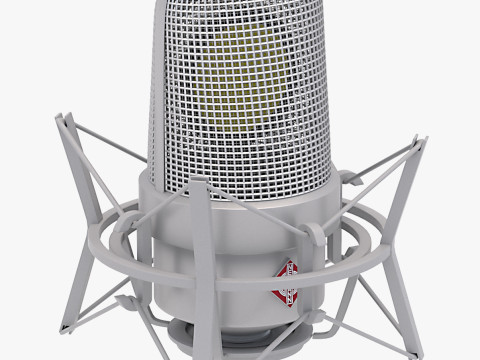 Neumann TLM 49 마이크(스탠드 포함) 3D 모델