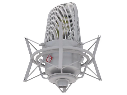Neumann TLM 49 Microphone with Stand 3D Model
