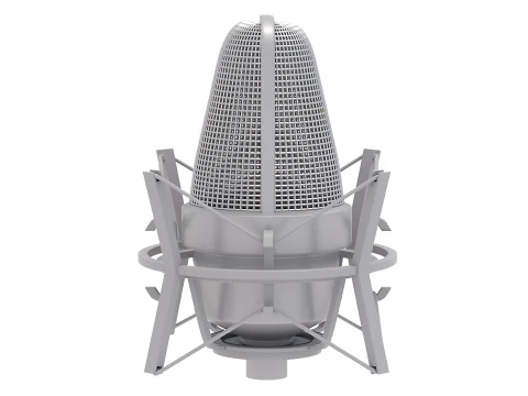 Neumann TLM 49 Microphone with Stand 3D Model