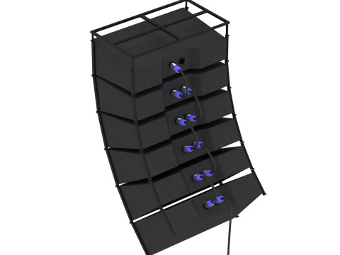 Układ linii głośnikowych C Model 3D