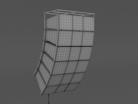 Układ linii głośnikowych C Model 3D