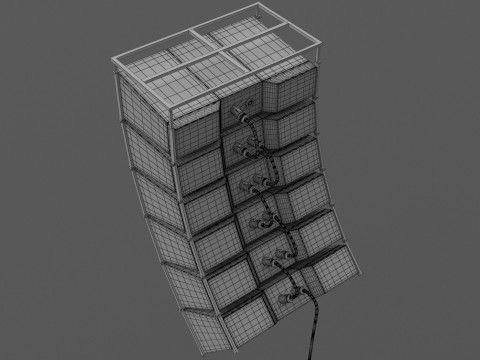 Układ linii głośnikowych C Model 3D