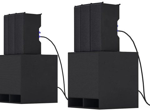 PA Speakers 3D Model