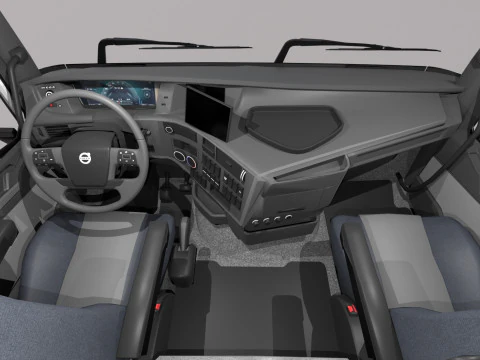 Volvo fh16 2021 і причіп Lowboy з космічним човником 3D Модель