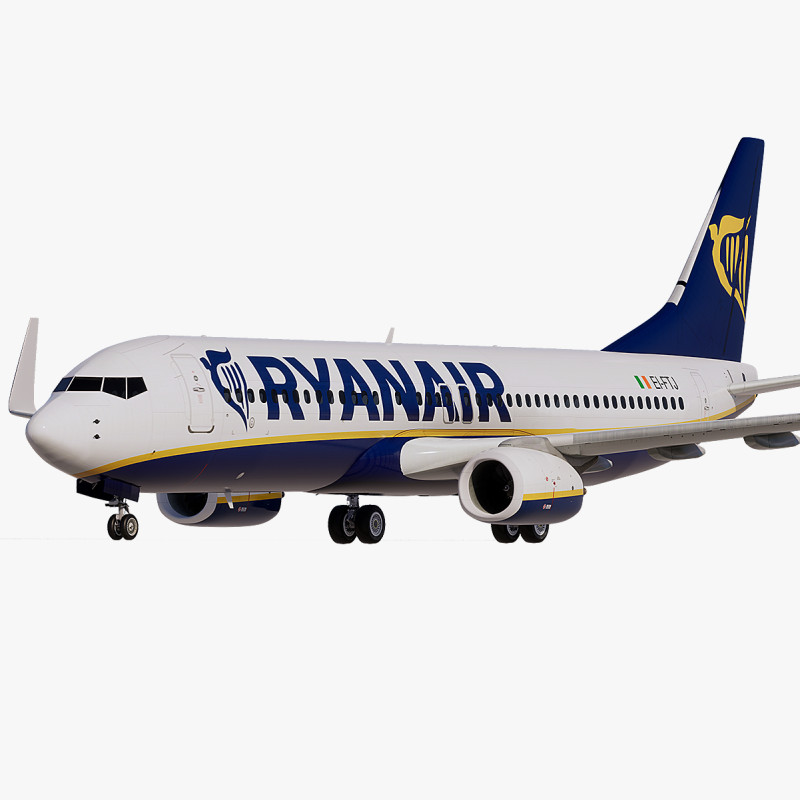 Ryanair Boeing 737-800 Model 3D .c4d .max .obj .3ds .fbx .stl .blend