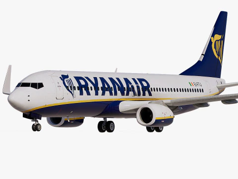Boeing 737-800 della Ryanair Modello 3D