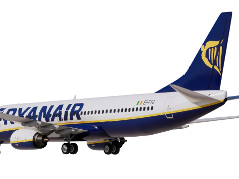 Ryanair Boeing 737-800 3D Model