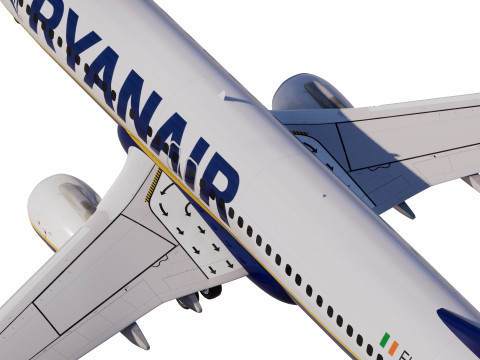 Ryanair Boeing 737-800 Model 3D
