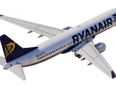 Ryanair Boeing 737-800 Model 3D