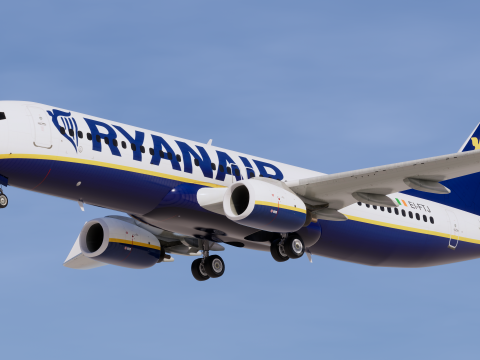 Ryanair Boeing 737-800 Model 3D