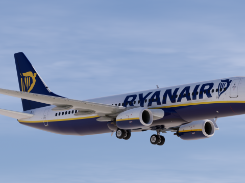 Ryanair Boeing 737-800 Model 3D