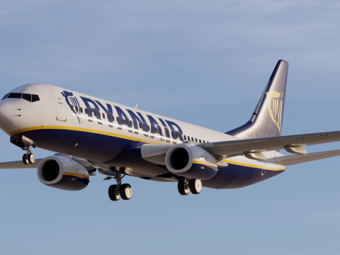 Ryanair Boeing 737-800 Model 3D