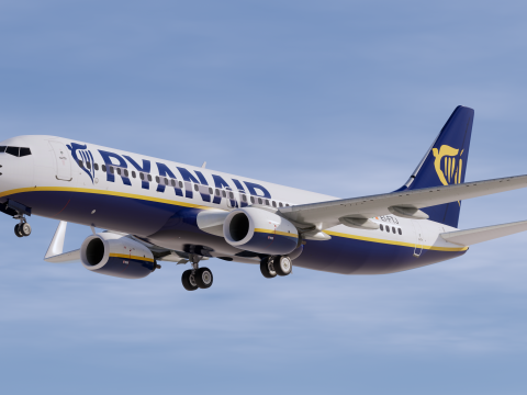 Ryanair Boeing 737-800 Model 3D