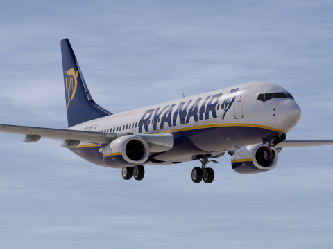 Ryanair Boeing 737-800 Model 3D