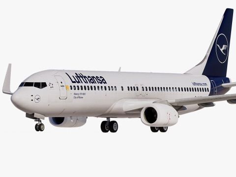 Lufthansa-Boeing 737-800 Modèle 3D