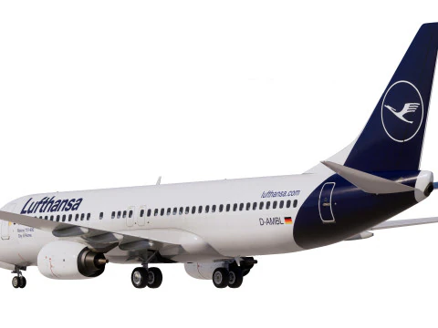 Lufthansa Boeing 737-800 3D Model