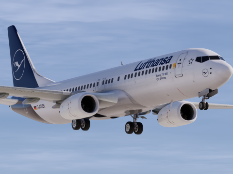 Lufthansa Boeing 737-800 Model 3D
