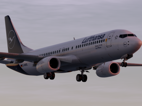 Lufthansa Boeing 737-800 Model 3D