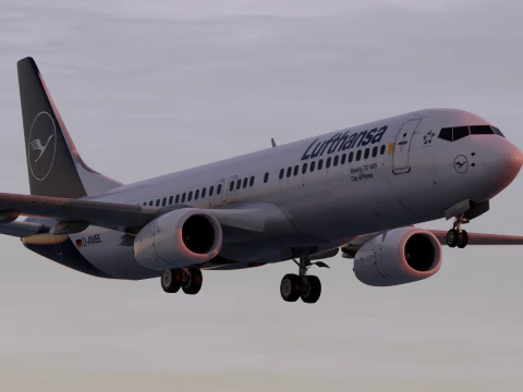Lufthansa Boeing 737-800 3D Model