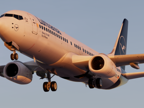 Lufthansa Boeing 737-800 Model 3D